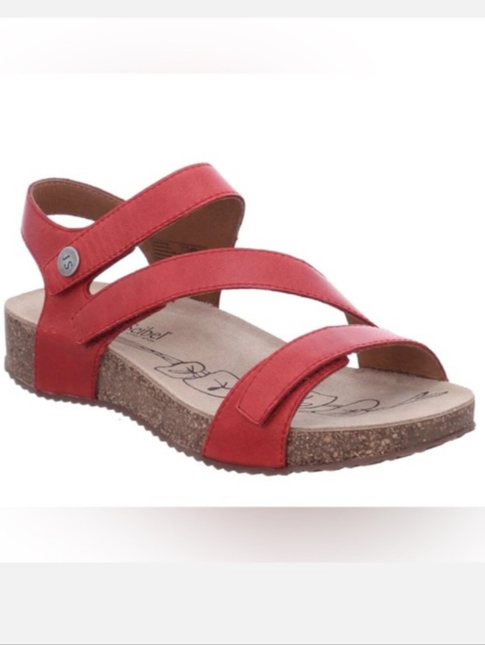 JOSEF SEIBEL - Tonga 25 - Women’s Sandals Red Leather Size EU 37/US 6/5 NWOB